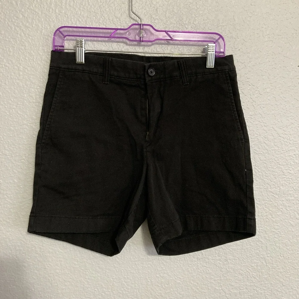 Roundtree & Yorke Men's Black Flat Front Chino Shorts‎ w/Stretch - SZ 30